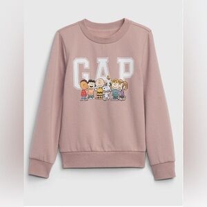 GAP Kids Dusty Pink Peanuts Crewneck Sweatshirt